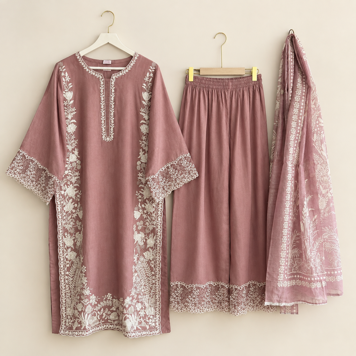 Mauve soft Rayon Burj khalifa Suit