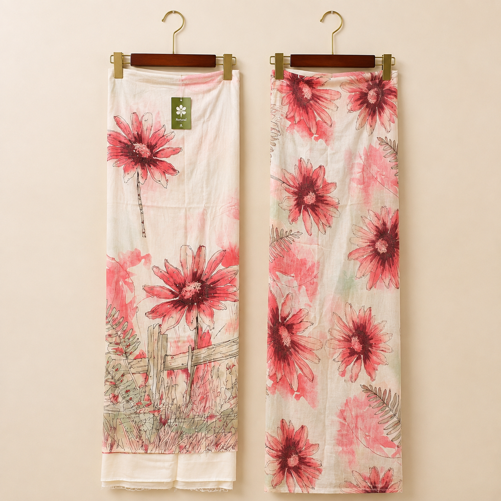 Luqhat Buttery Cotton Floral Unstitched Suit