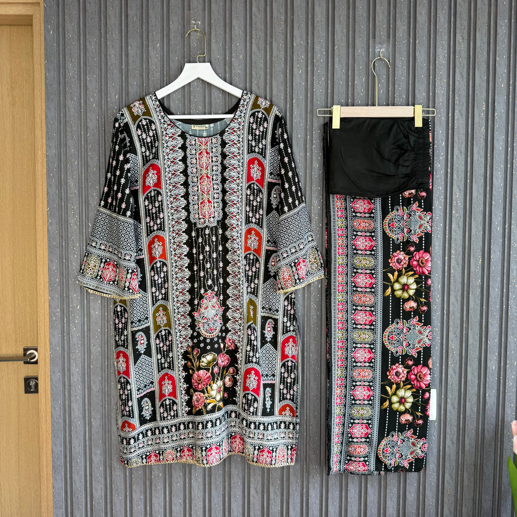 Nawal Saeed Pakistani rayon suit