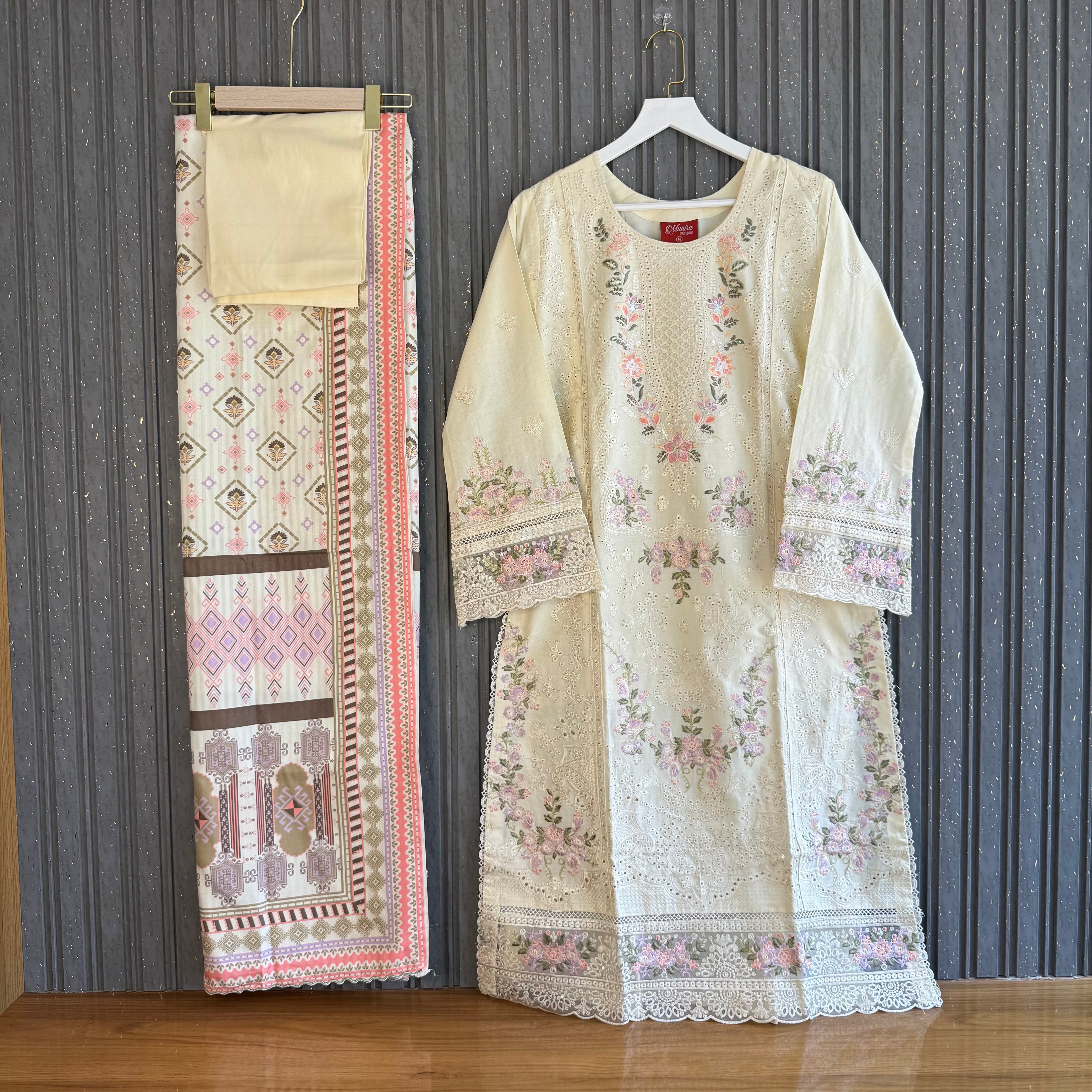 Daniyal white Pakistani suit