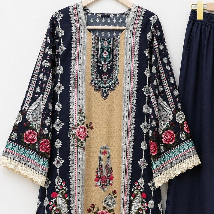 Nazneen Daily wear Pakistani palazzo set