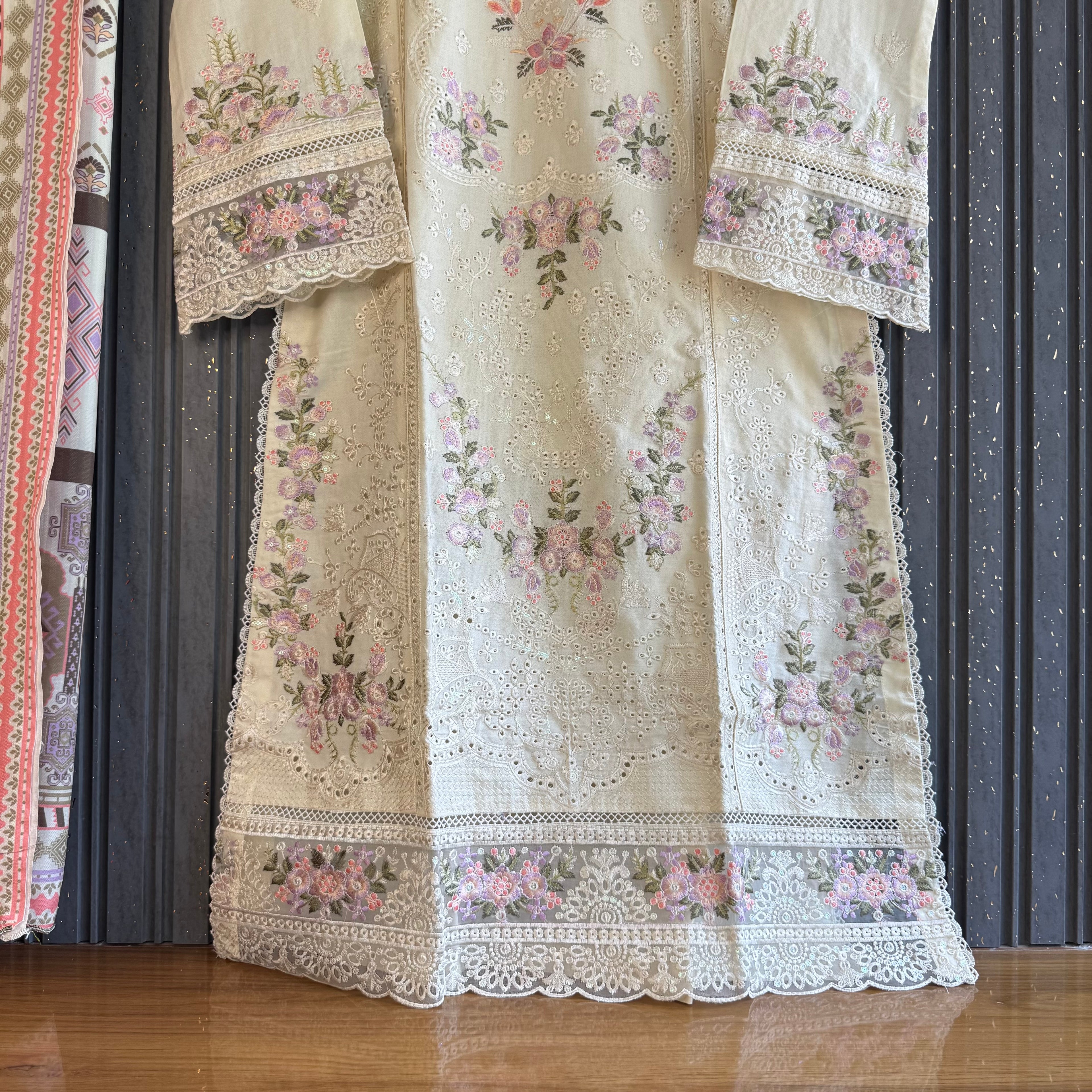 Daniyal white Pakistani suit
