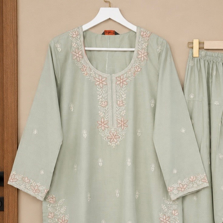 Nameera Soft Embroidered Pakistani Suit Set