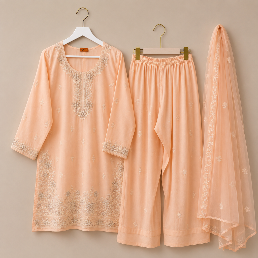 Nameera Soft Embroidered Pakistani Suit Set