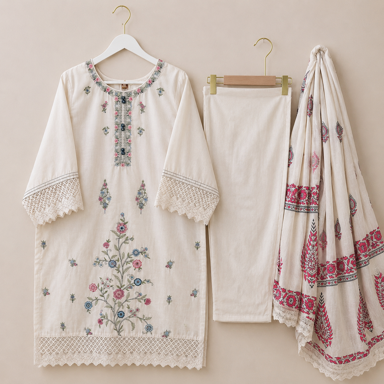 Adeeba Pakistani cotton suit