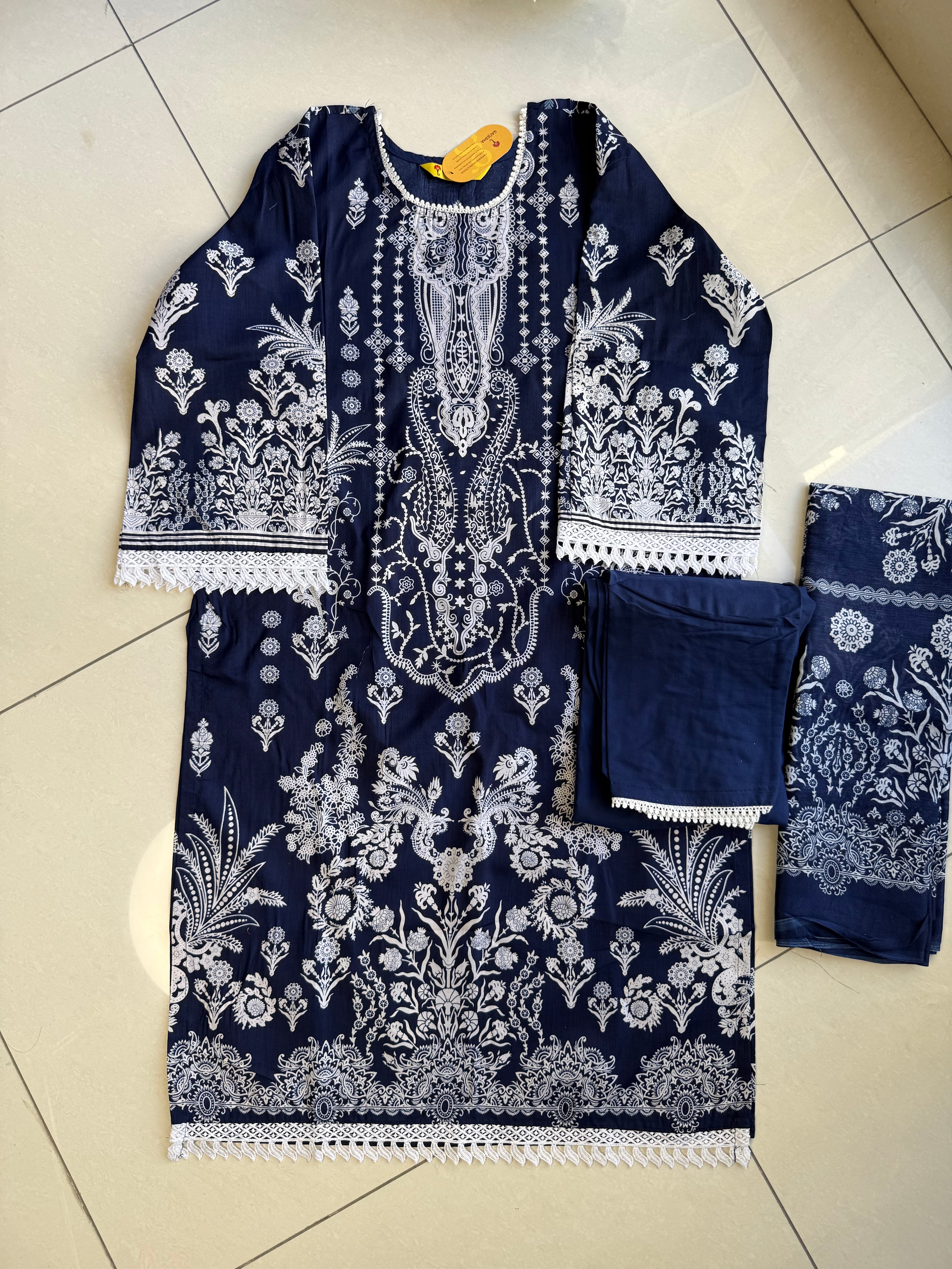Pakistani cotton lawn suit