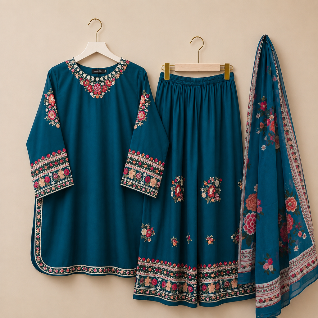 Kohinoor Floral Palazzo Pakistani suit