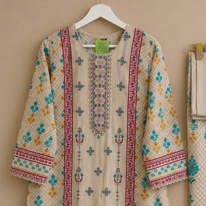 Pakistani cotton lawn suit