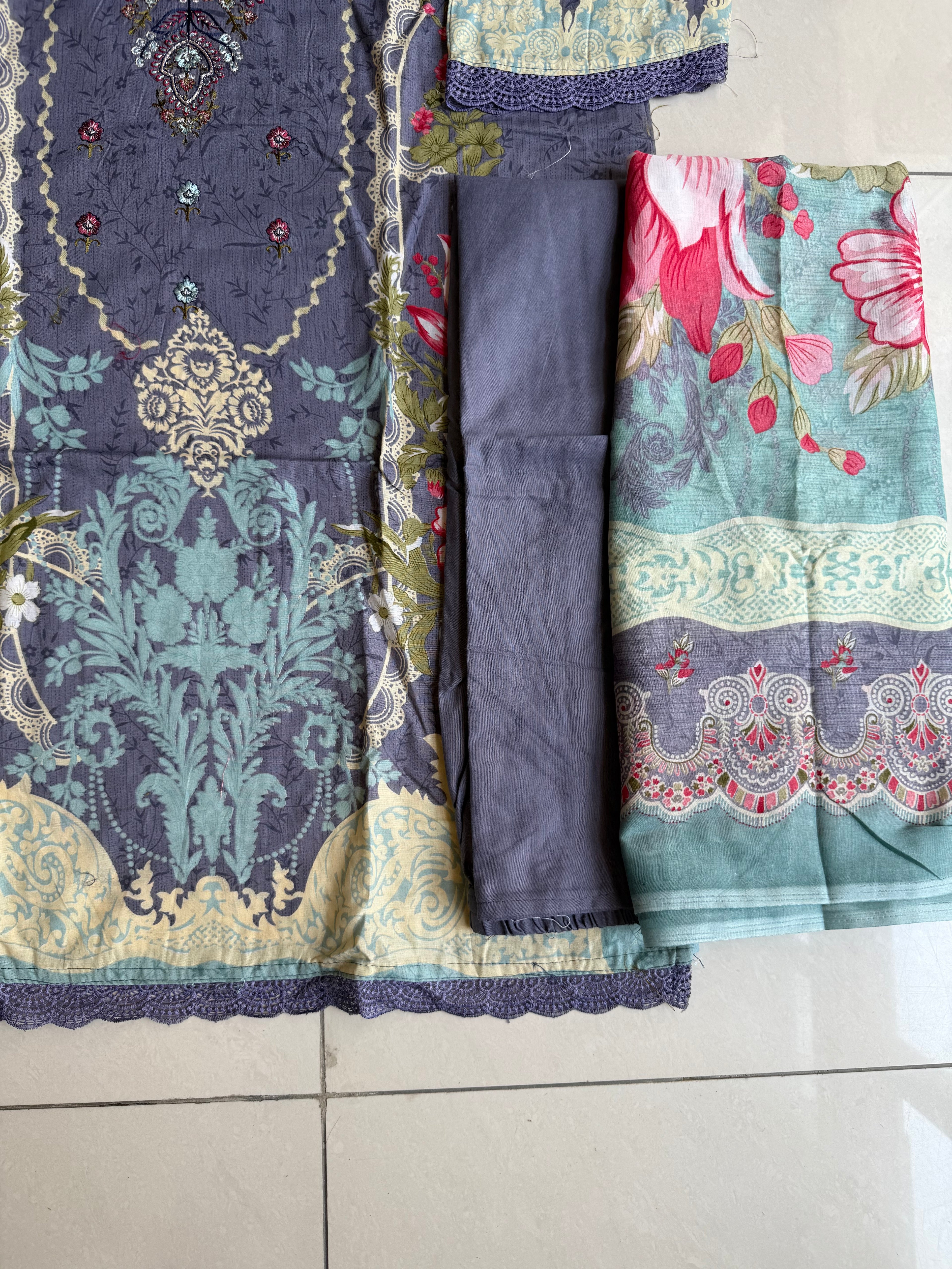 Pakistani cotton lawn suit in 3Xl