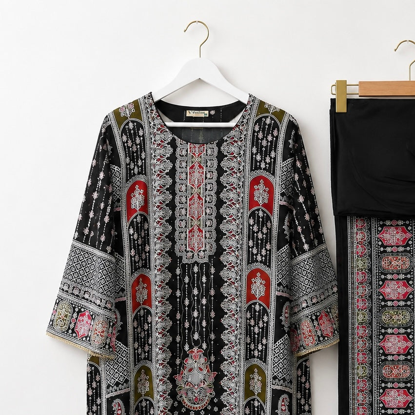 Nawal Saeed Pakistani rayon suit
