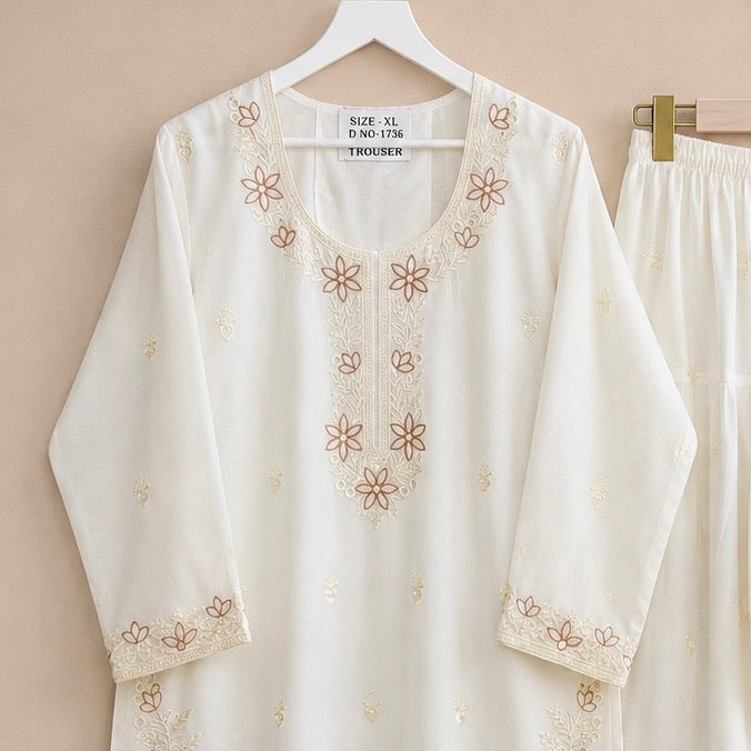 Nameera Soft Embroidered Pakistani Suit Set