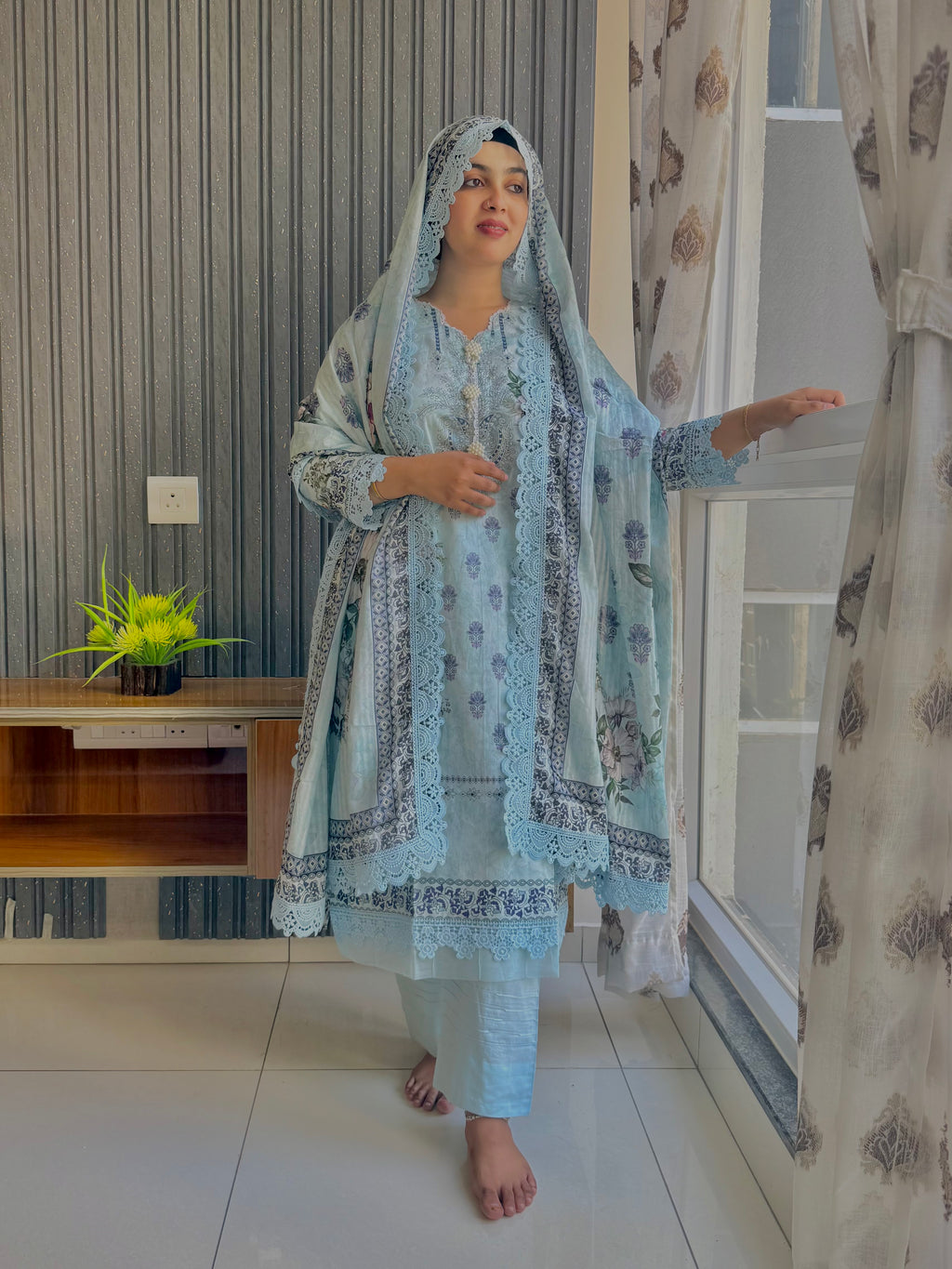 Pakistani Cotton Signature sky blue
