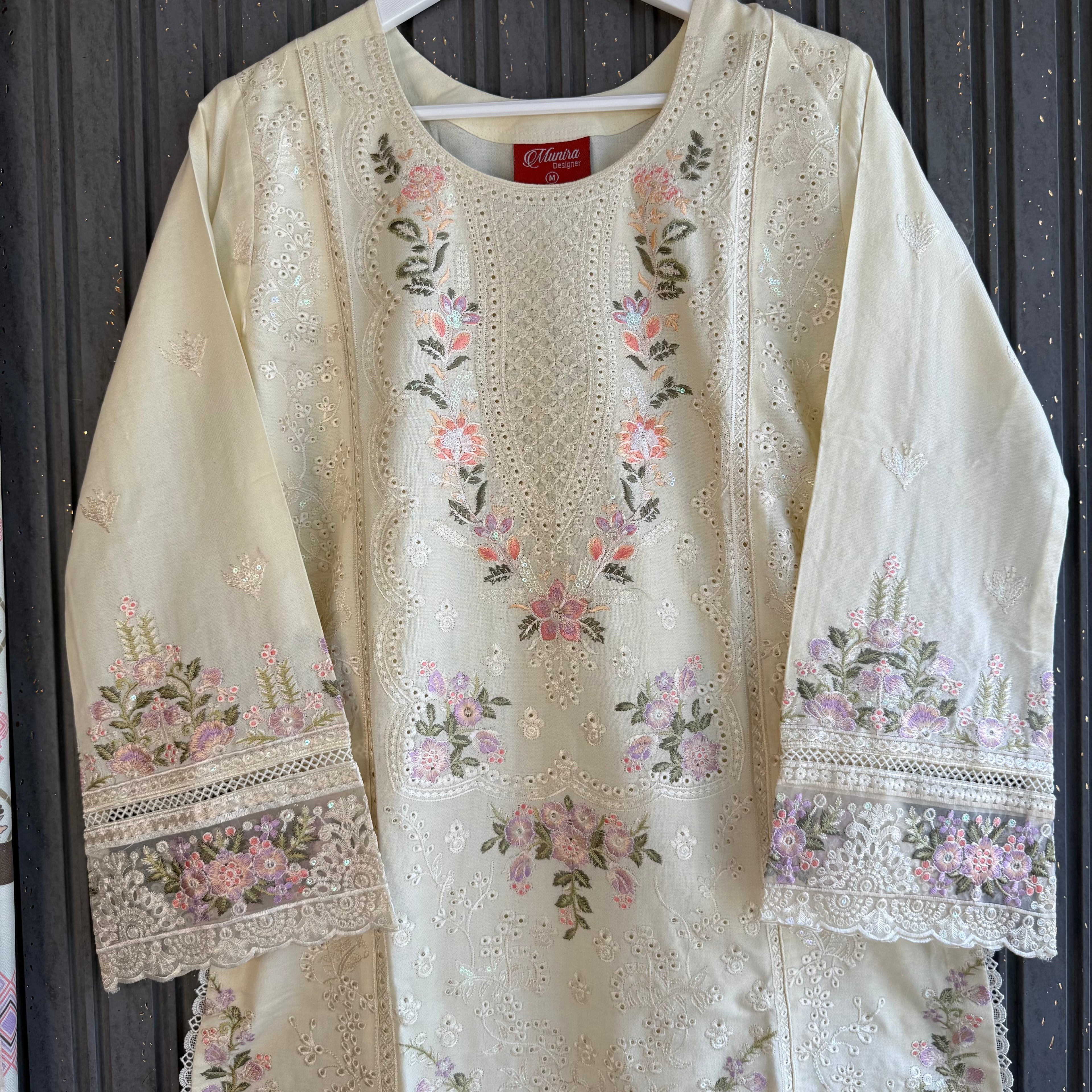 Daniyal white Pakistani suit