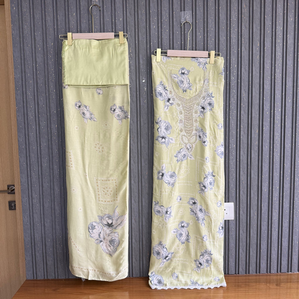 Aliha Kareem unstitched suit