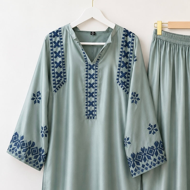Azeqah sadaf palazzo set