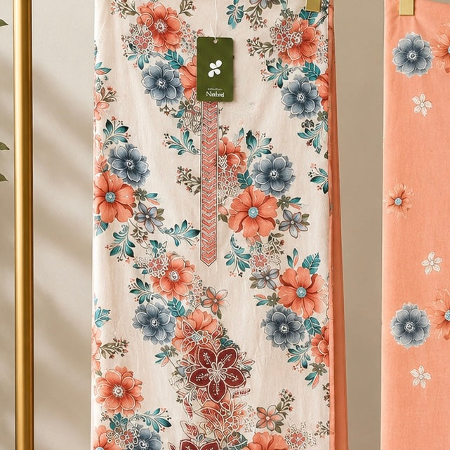 Safiyah Embroidered Floral Unstitched Suit