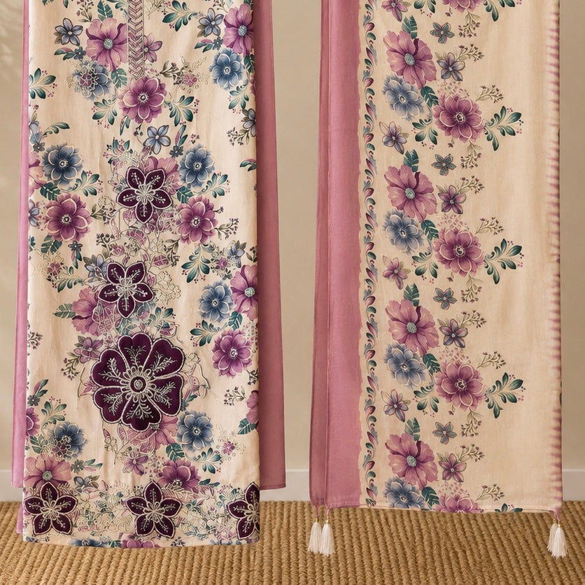 Safiyah Embroidered Floral Unstitched Suit