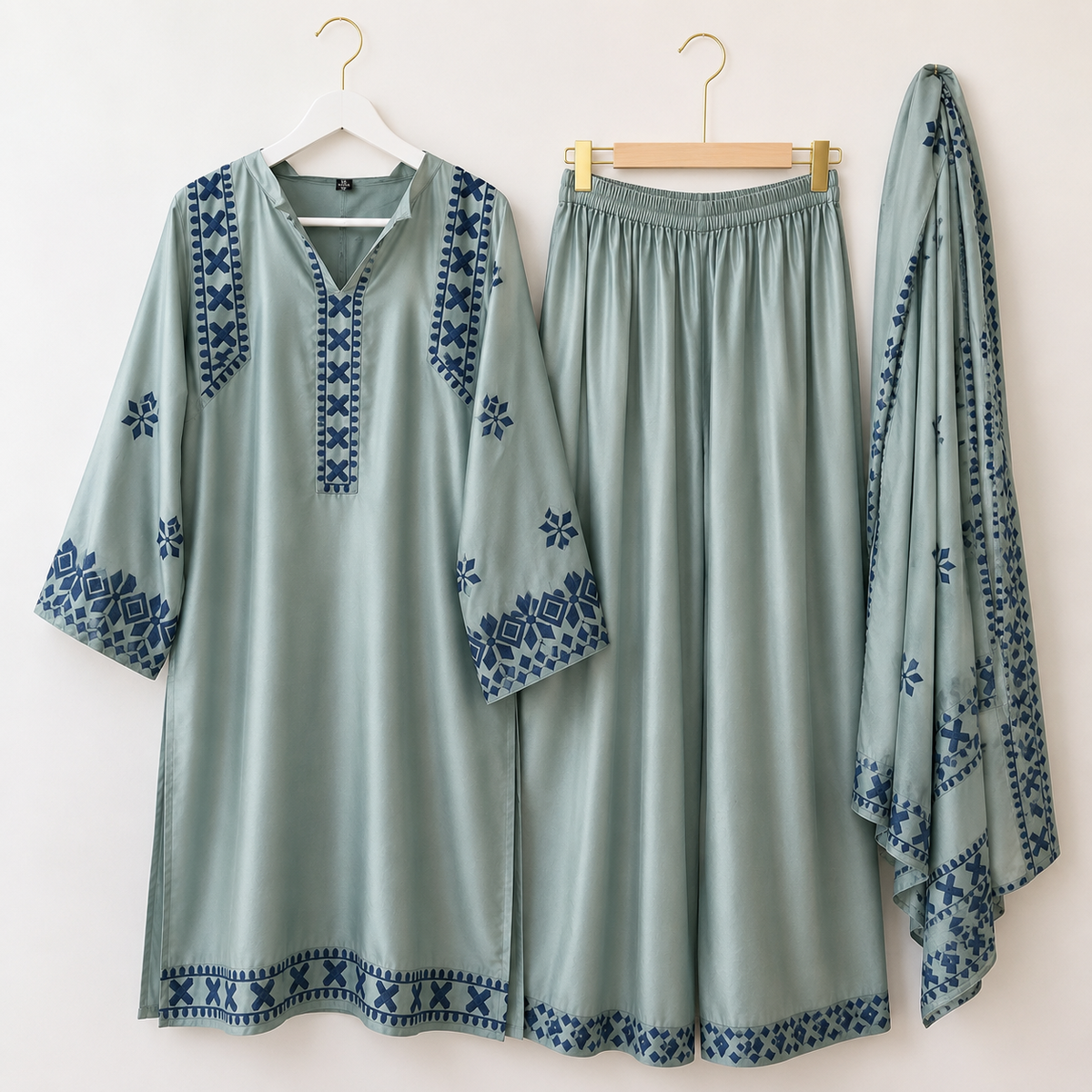 Azeqah sadaf palazzo set