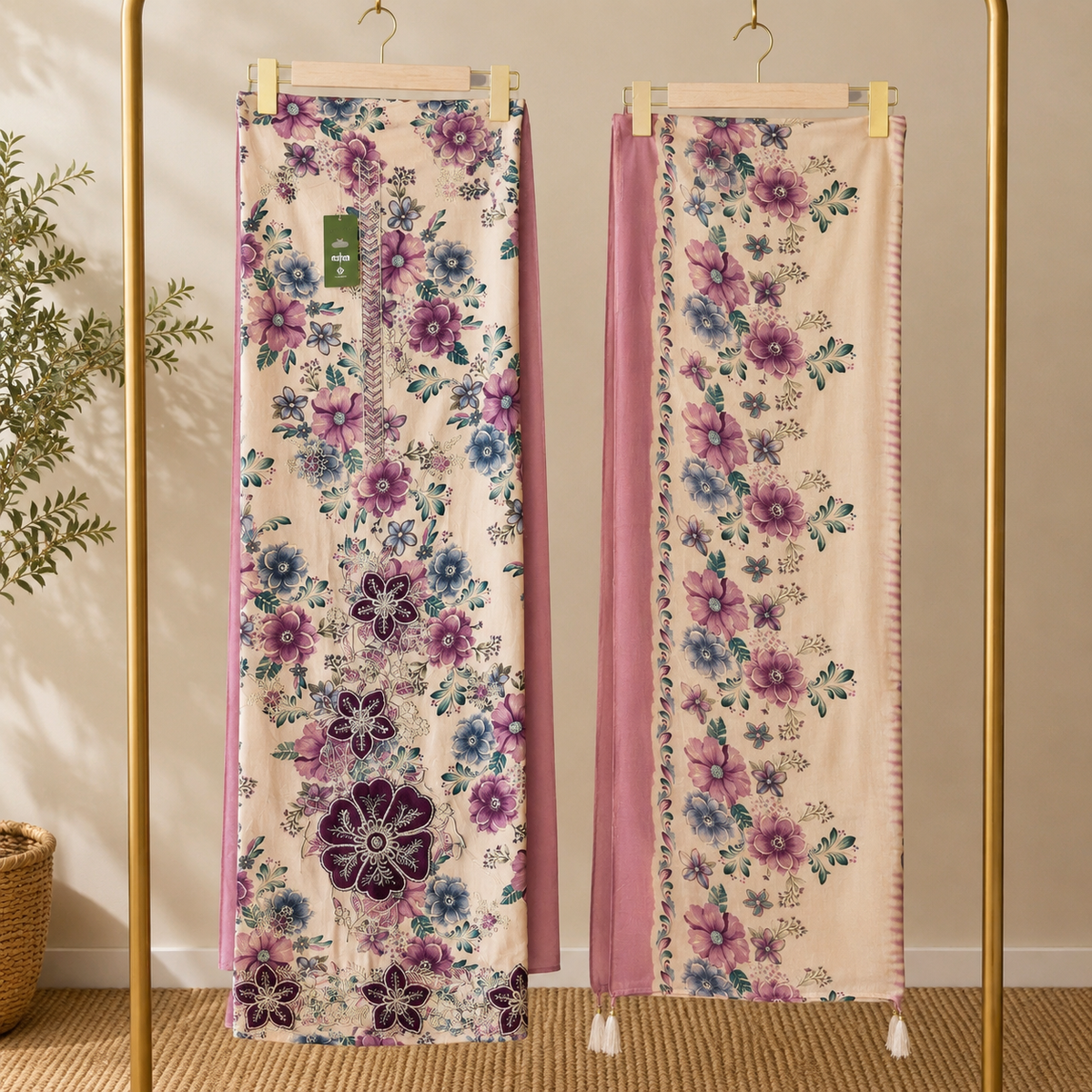 Safiyah Embroidered Floral Unstitched Suit