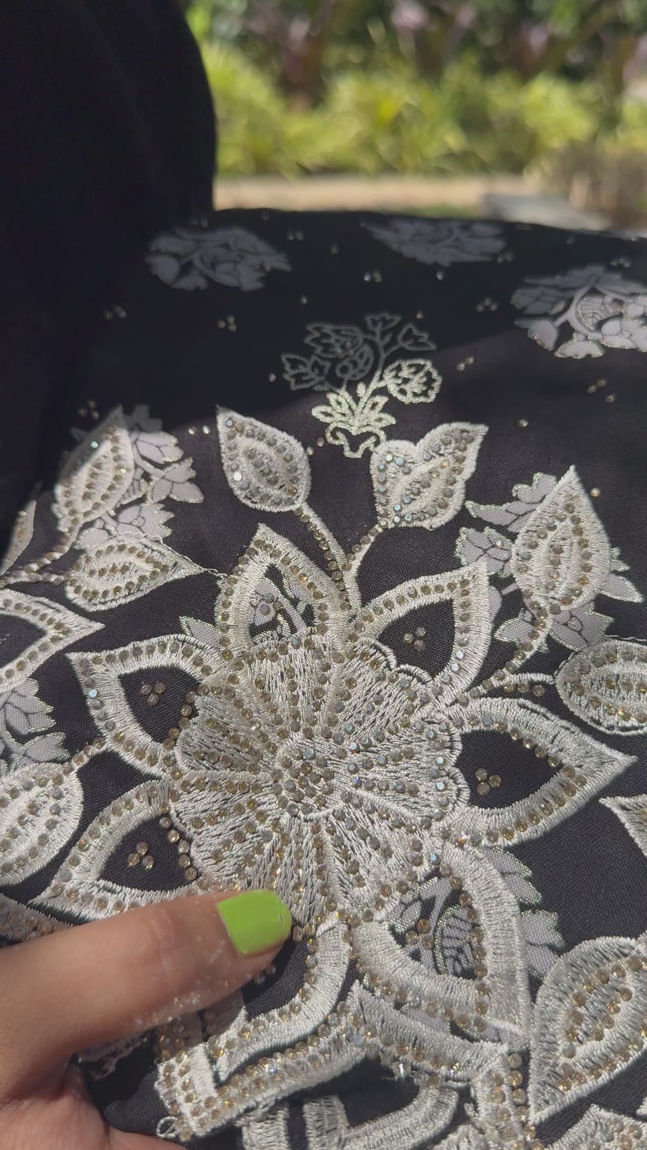 Isra black – Premium Rayon unstitched Set